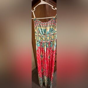 Colorful Patterned Maxi Dress